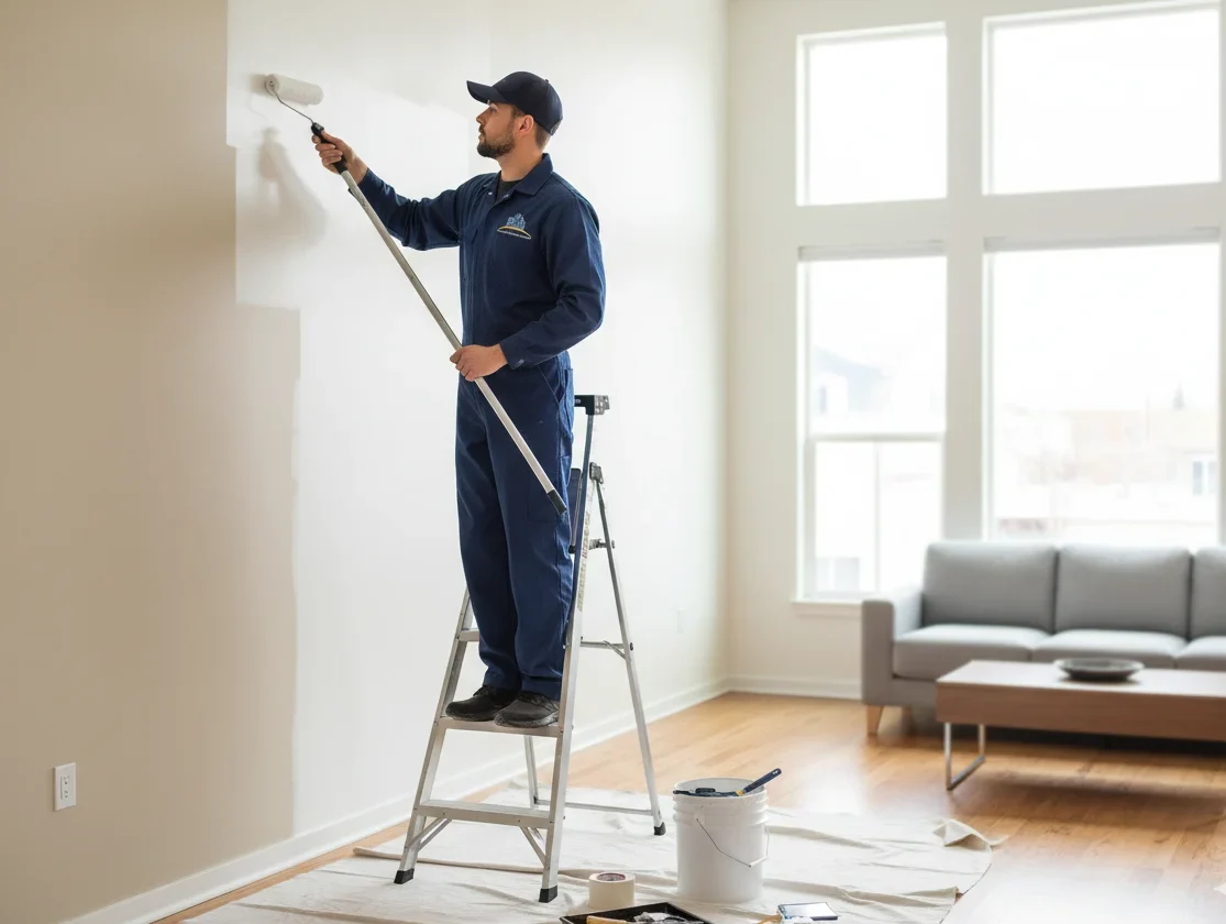 Professional interior painting services in Denver Colorado - Extreme Cleaning Company painter transforming home