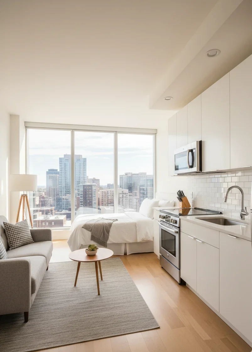 Professional studio apartment cleaning service in downtown Denver Colorado